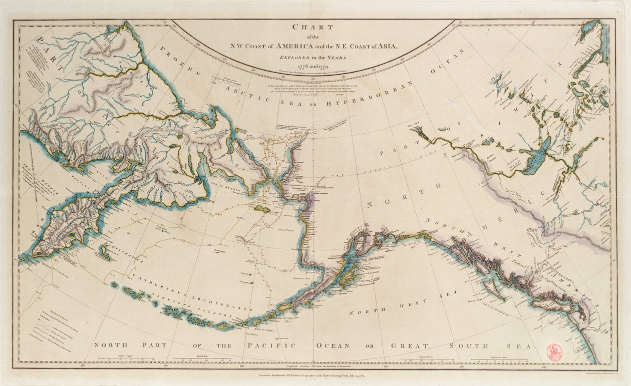 Terceira viagem de Cook 1778-1779 de William Faden