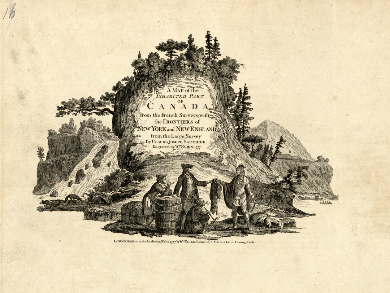Índios no comércio de peles no Canadá, 1777. de William Faden