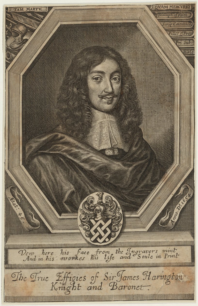Sir James Harrington, baronete de William Faithorne
