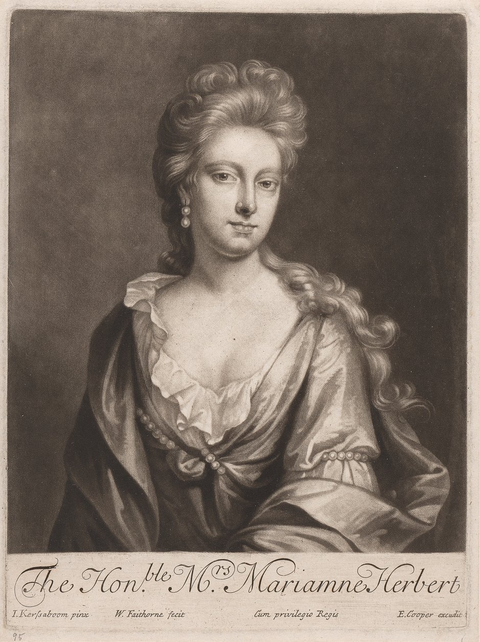 A Honorável Sra. Marianne Herbert de William Faithorne