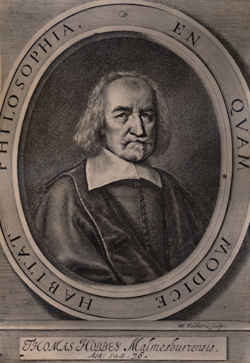 Thomas Hobbes, filósofo inglês, c1668 1894 de William Faithorne