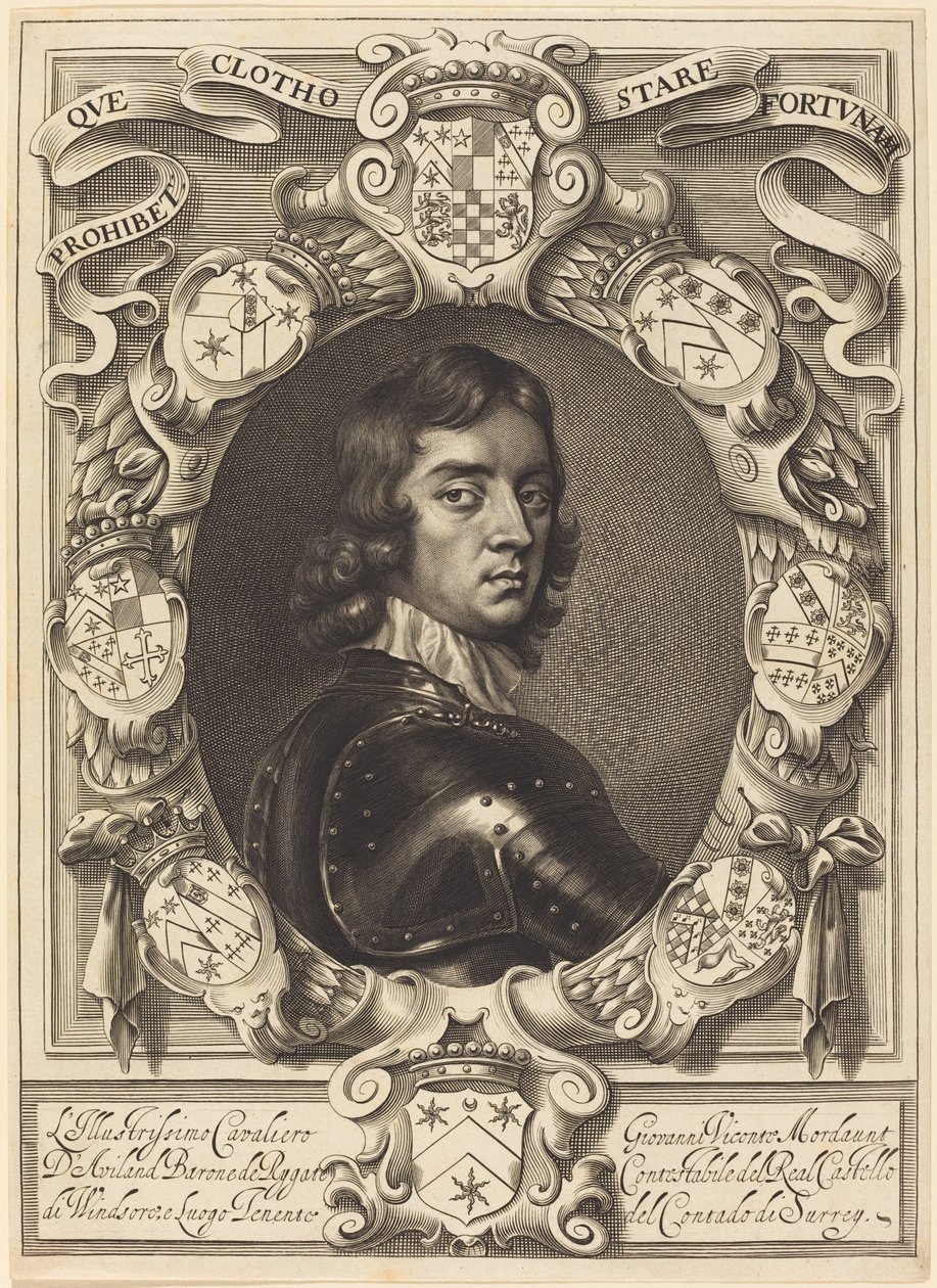 John Mordaunt, Visconde Mordaunt de William Faithorne after Robert Walker