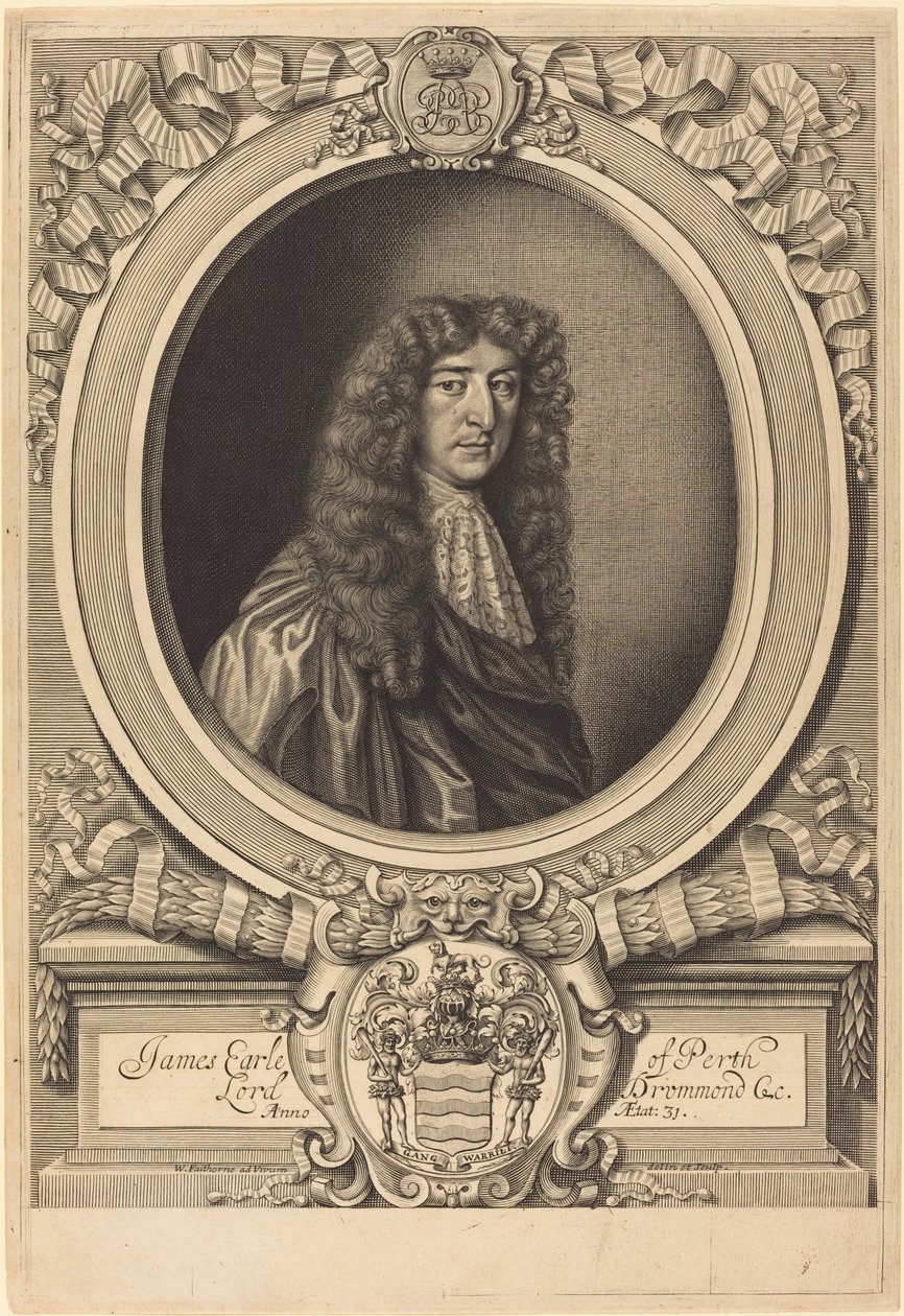 James Drummond, Conde de Perth de William Faithorne after Sir Peter Lely