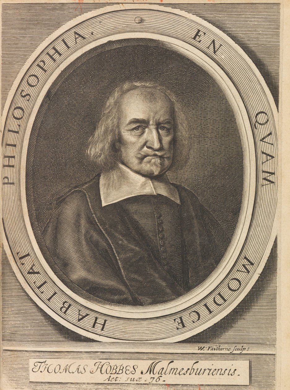 Retrato de Thomas Hobbes 1588-1679, 1642. de William Faithorne the Elder