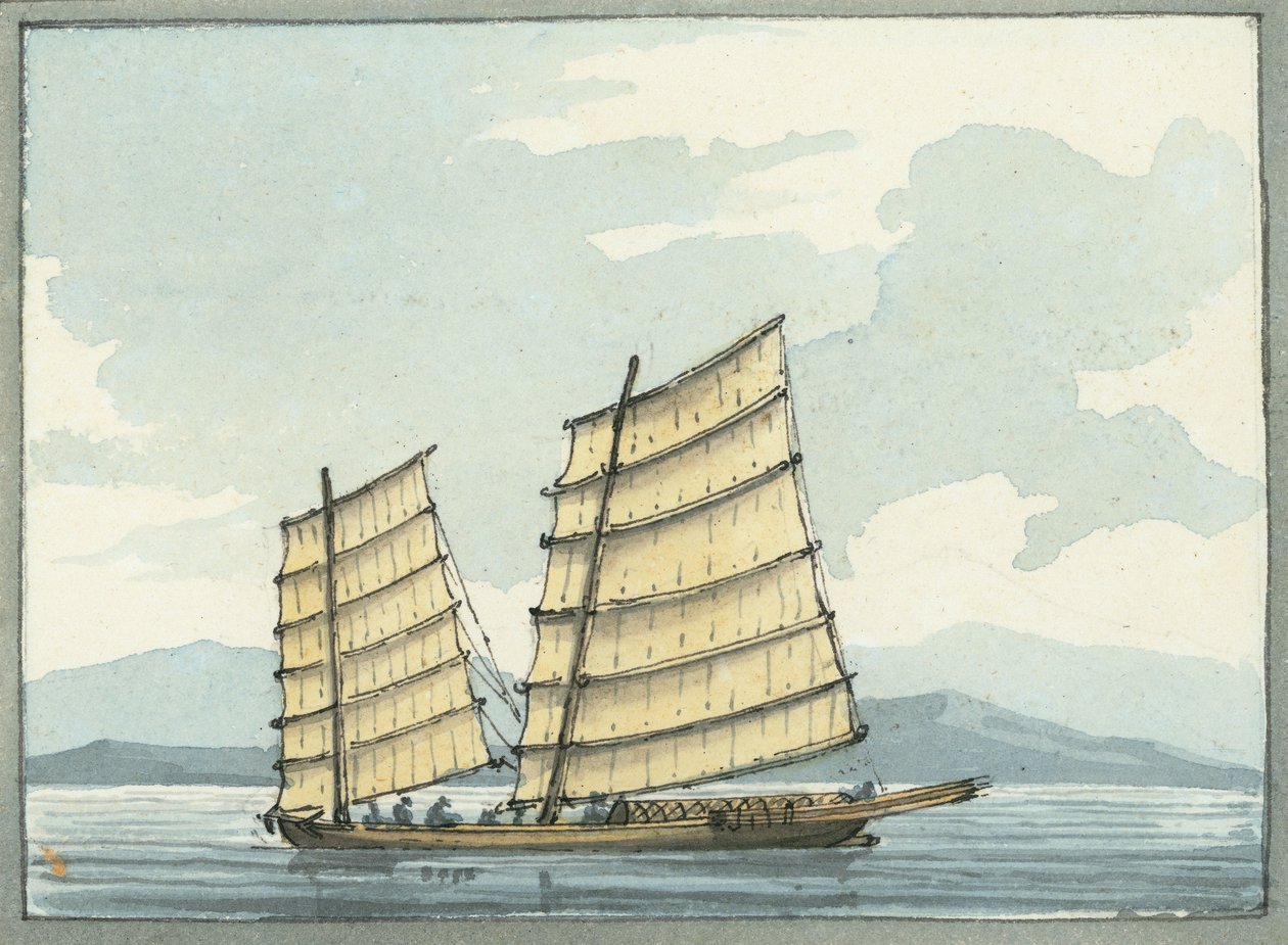 Barco piloto chinês de Macau de William Ffarington
