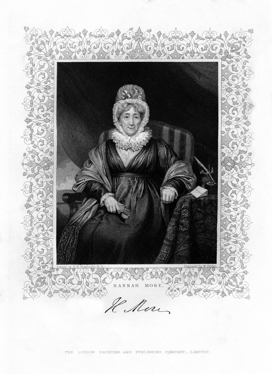 Hannah More, escritora e filantropo religiosa inglesa, século XIX. de William Finden