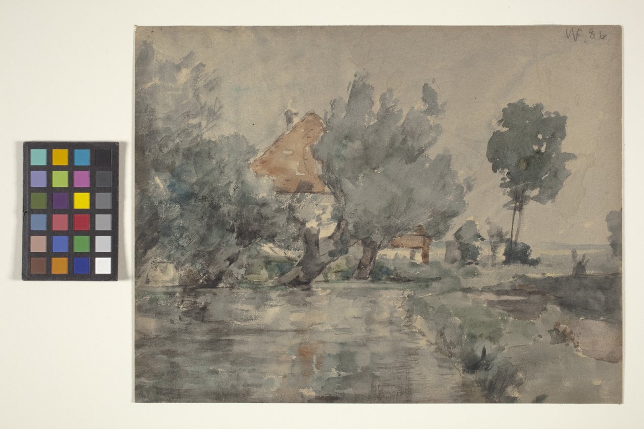 Paisagem da Baviera (aguarela em papel não branco) de William Forsyth