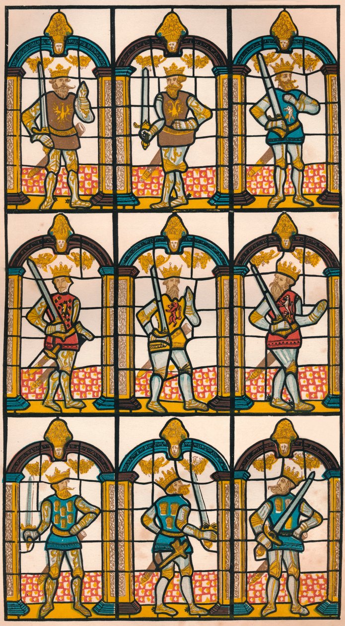 Janela pintada - dois condes saxões de Mércia e sete condes normandos de Chester, 1808 1845 de William Fowler