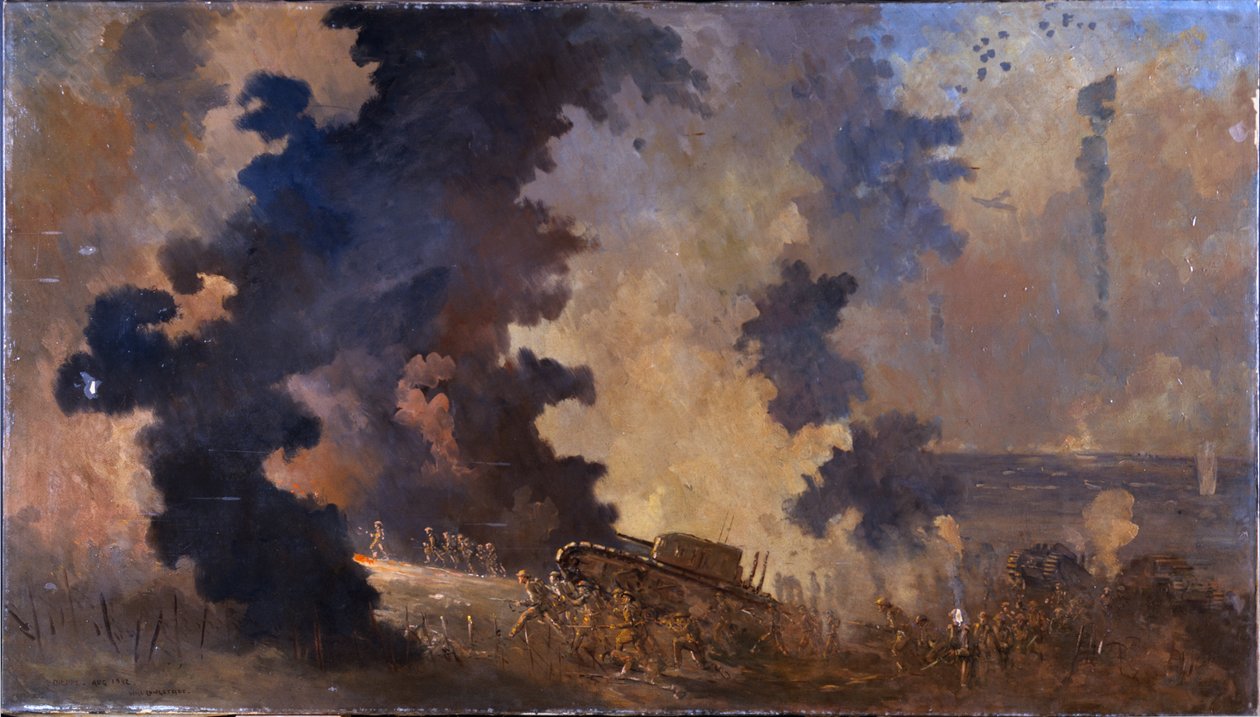 Dieppe, agosto de 1942 (óleo sobre tela) de William Francis Longstaff