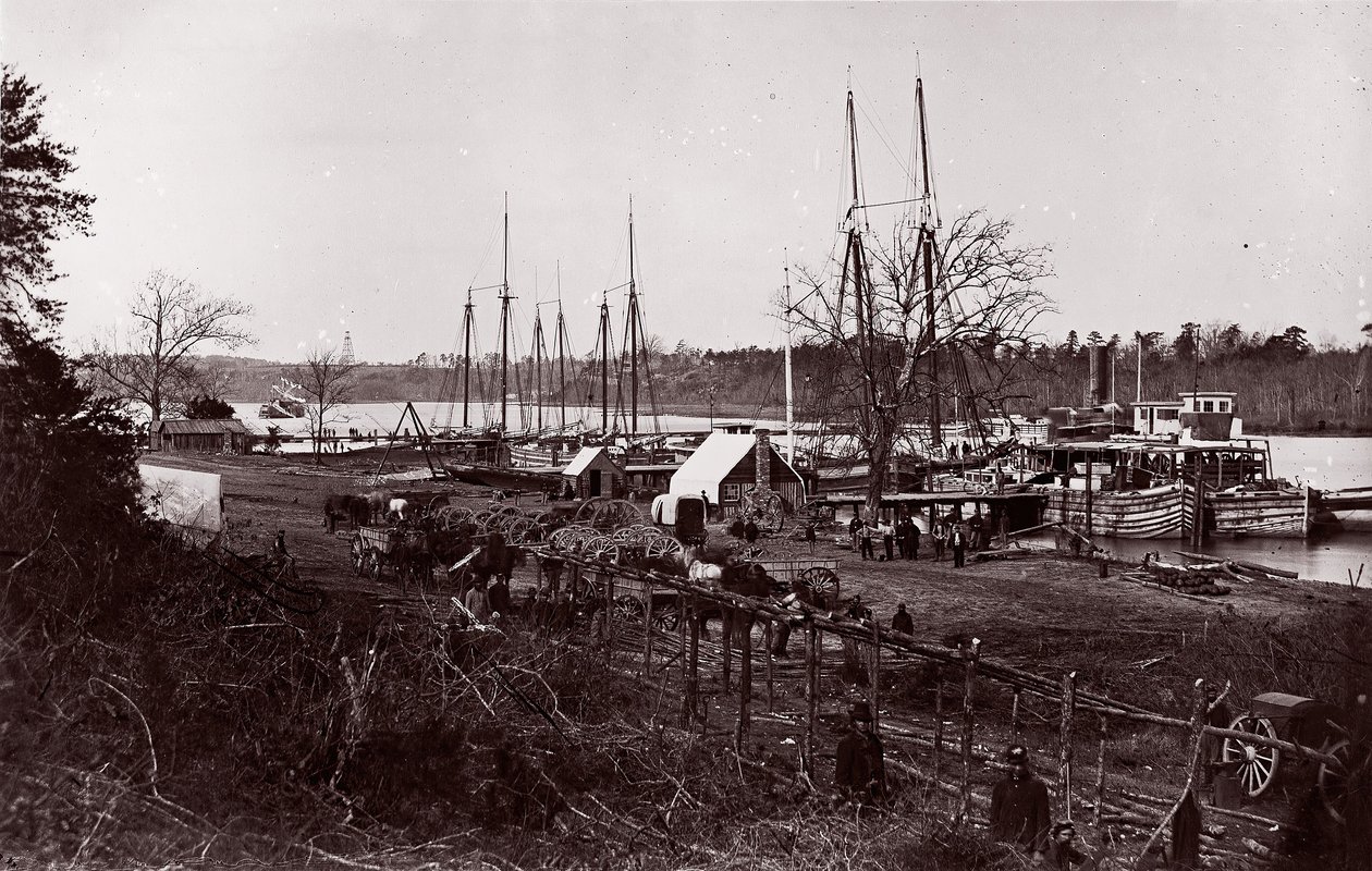 Broadway Landing, Rio Appomattox, 1864.   de William Frank Browne