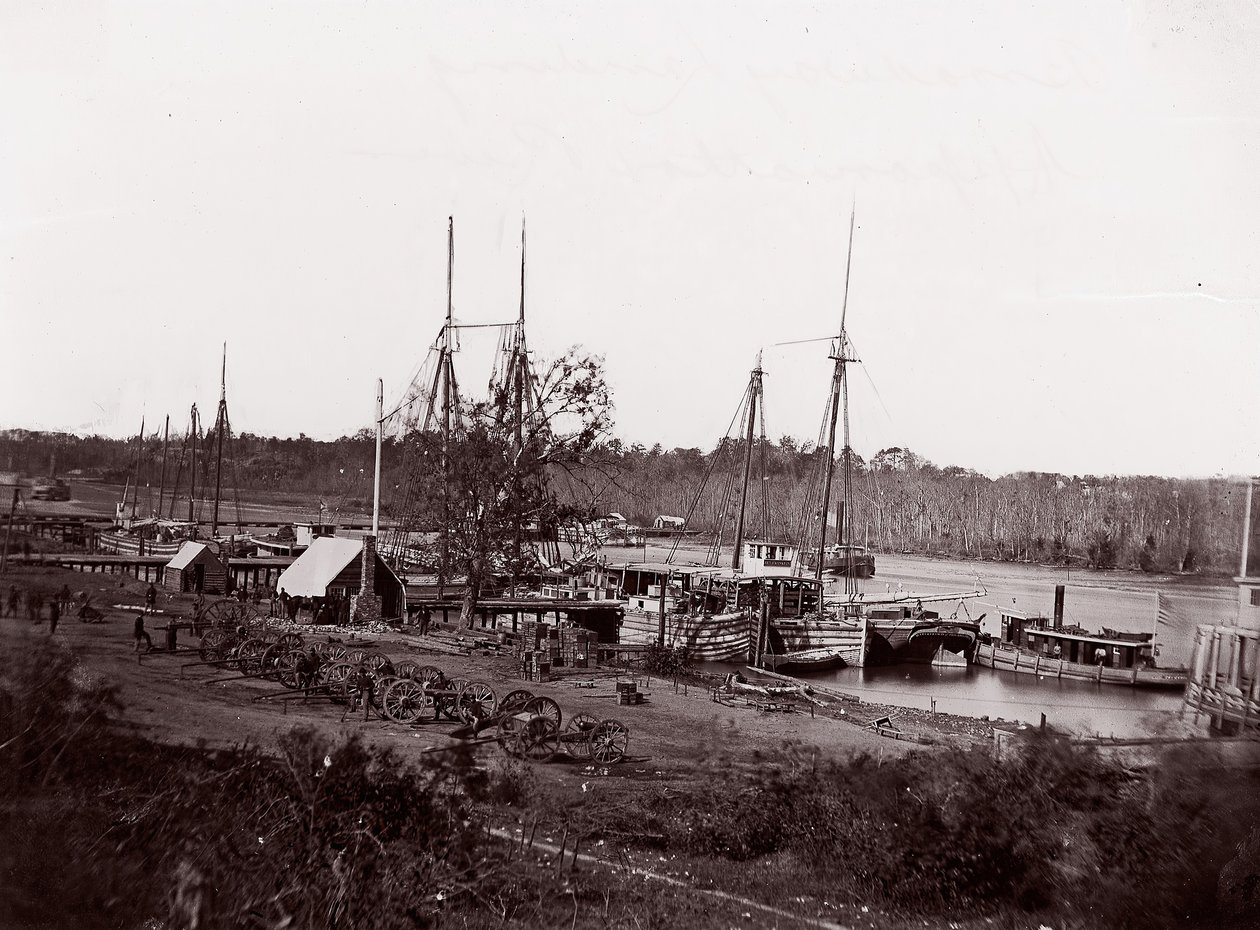 Broadway Landing, Rio Appomattox, 1864. de William Frank Browne