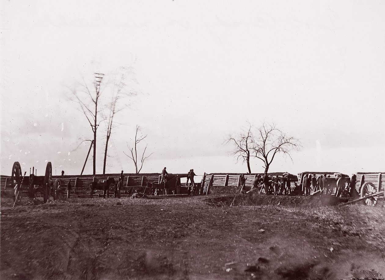 Fort Brady, Virgínia, perto de Dutch Gap, 1865. de William Frank Browne