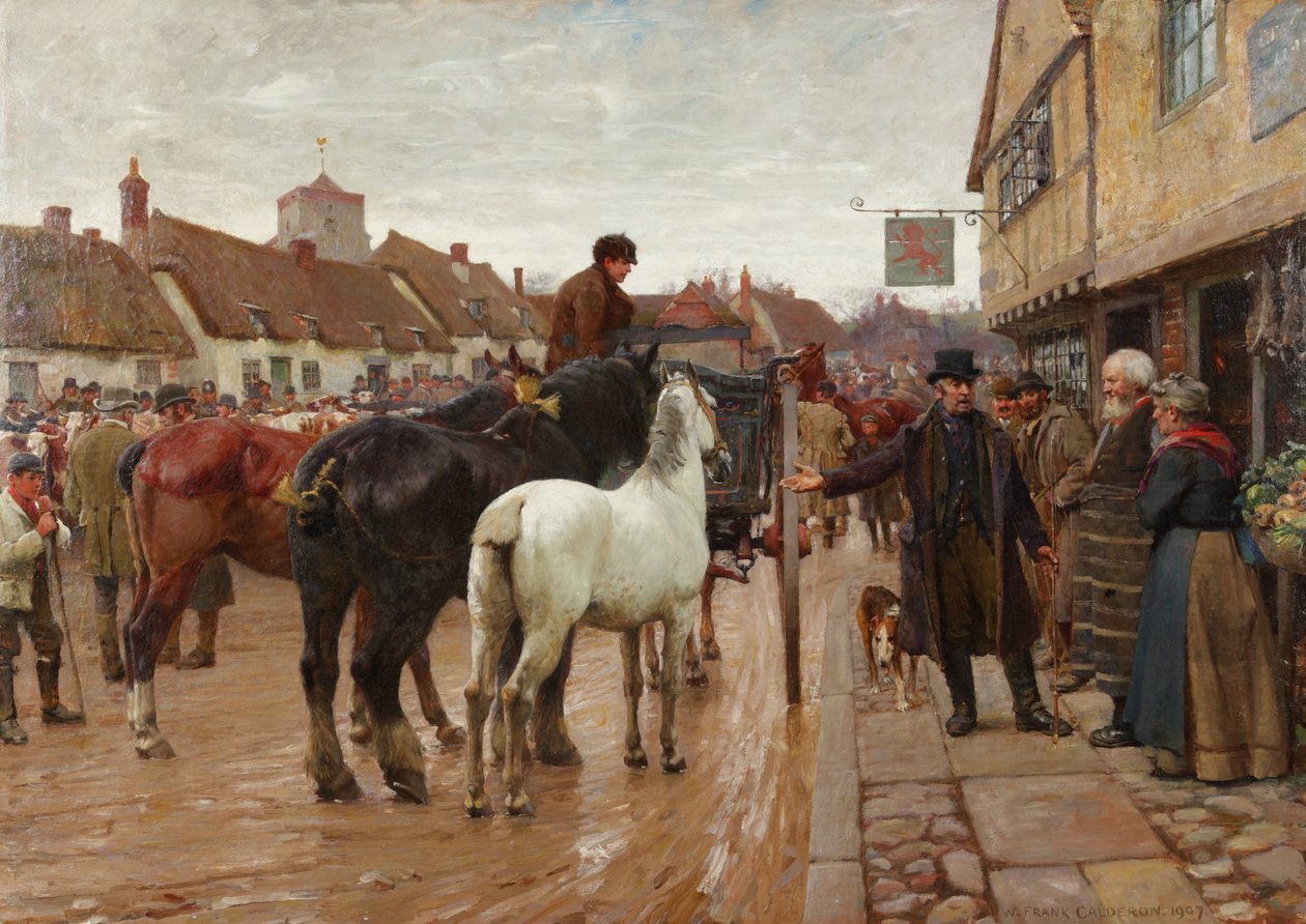 Dia de mercado, 1907 de William Frank Calderon