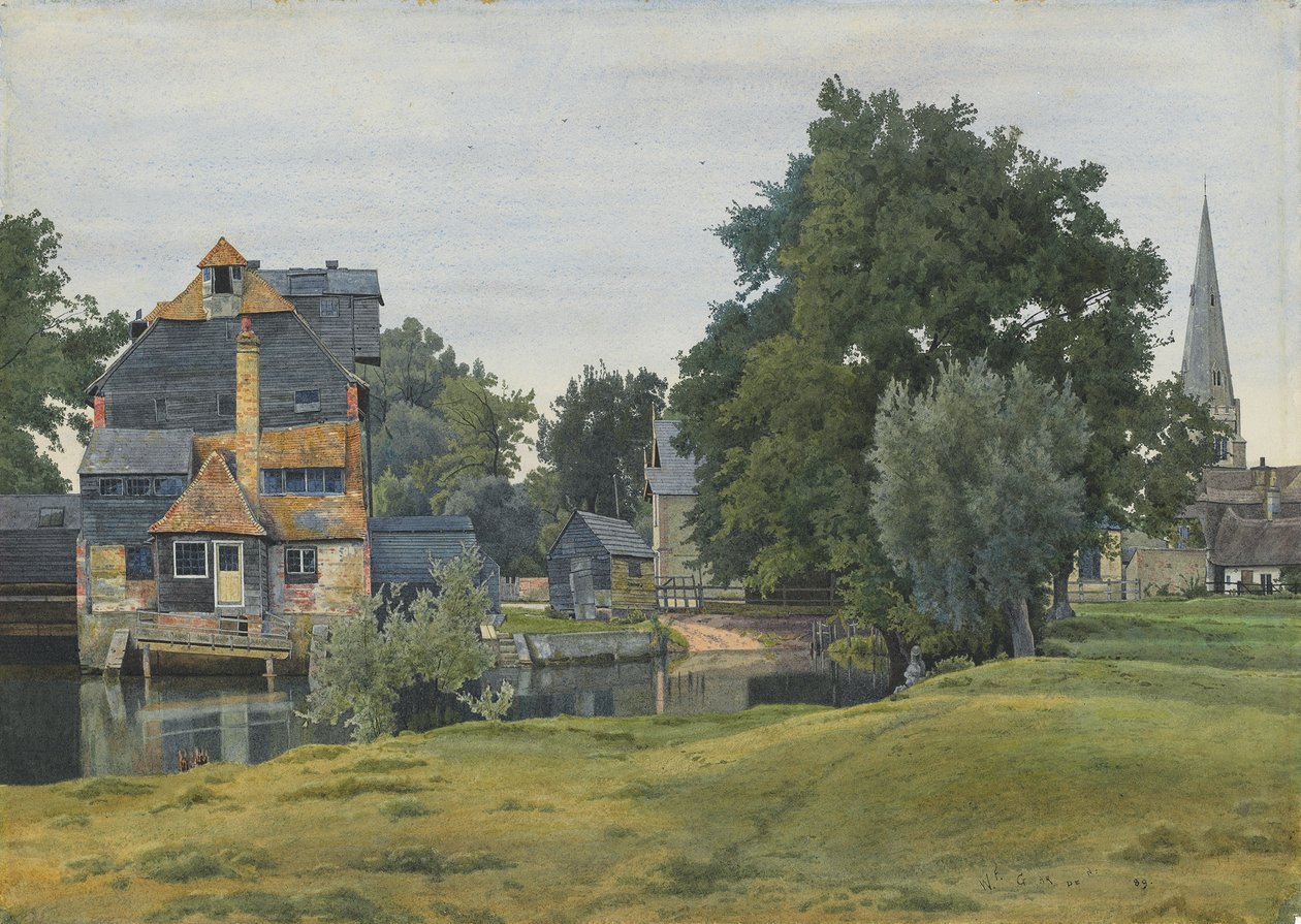 Moinho de Houghton, perto de St Ives, Huntingdonshire, 1889 de William Fraser Garden