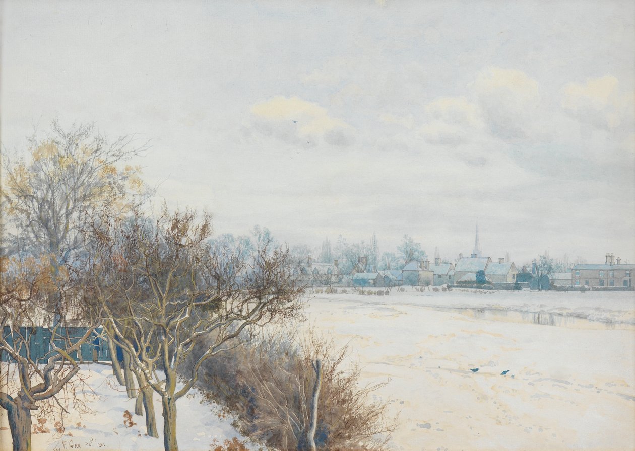 Inverno no Vale do Ouse, 1891 de William Fraser Garden