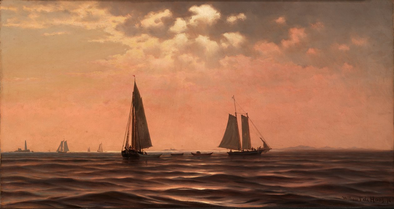 Tarde na Baía de Saco, Costa do Maine, 1874. de William Frederick De Haas
