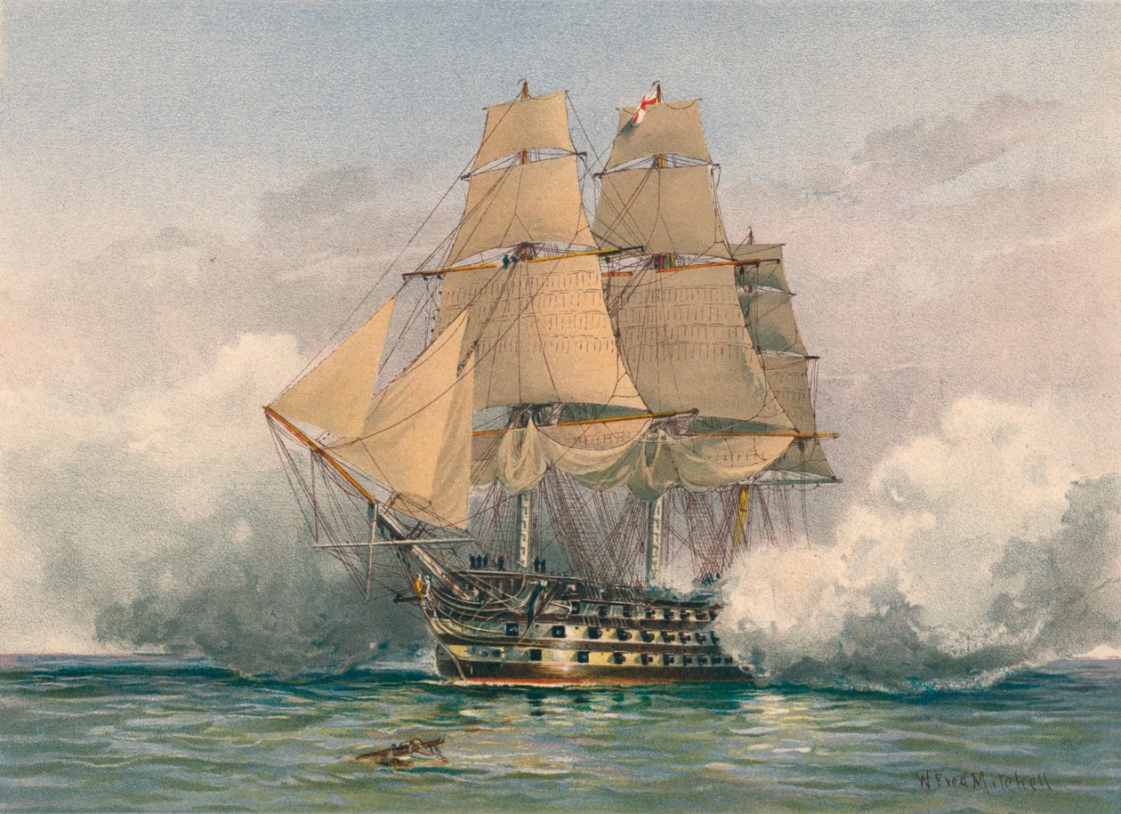 A vitória, lançada em 1765, final do século XIX e início do século XX. de William Frederick Mitchell