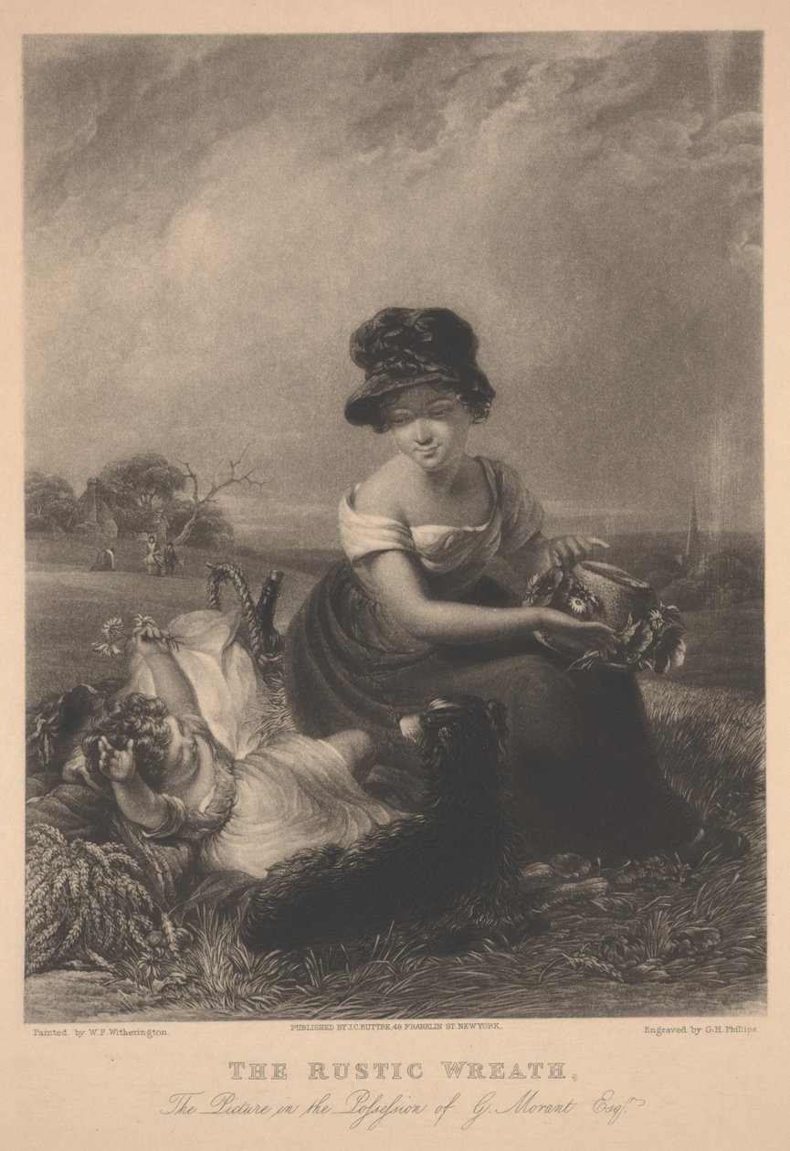 A coroa rústica, impressão feita por GH Phillips de William Frederick Witherington
