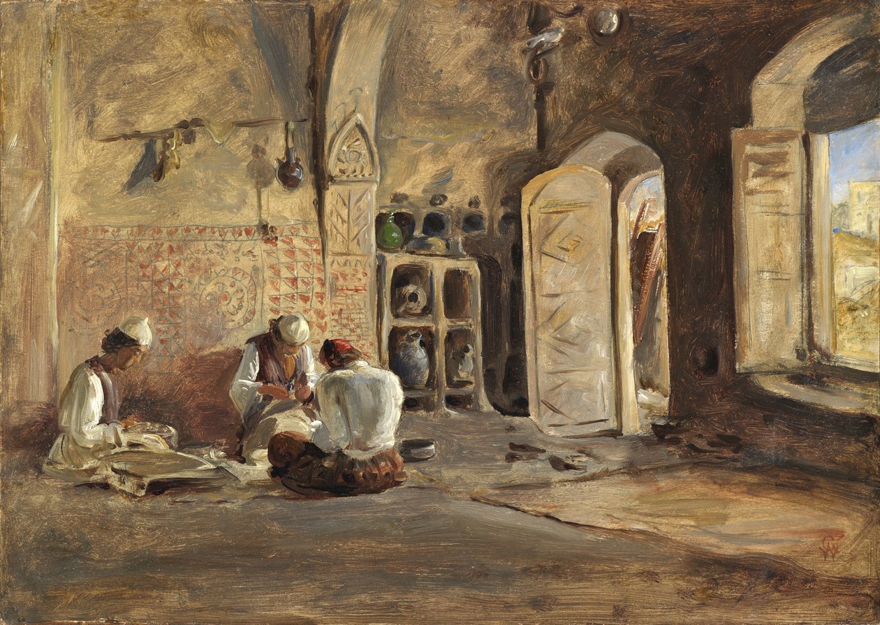 Interior, Argel (óleo sobre papel sobre tela) de William Gale