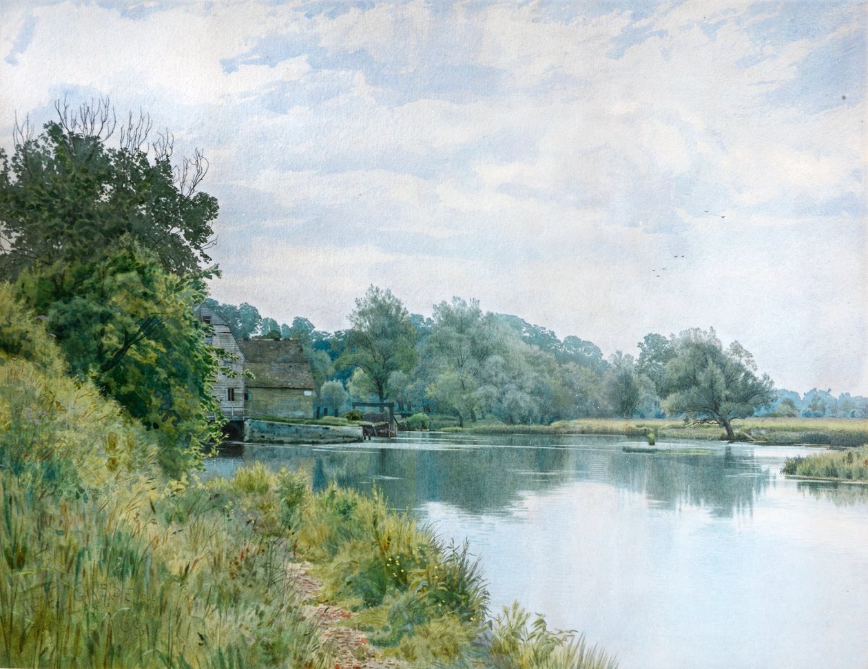 O Ouse e o moinho em Hemingford Grey de William Garden Fraser