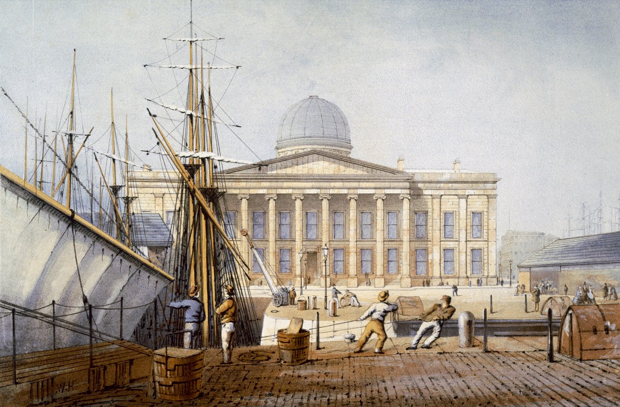 The Customs House e Revenue Building, de "Modern Liverpool Illustrated", gravados por William Gavin Herdman e James Orr Marples, com descrições de A. Pickering, publicado em 1864 de William Gavin Herdman