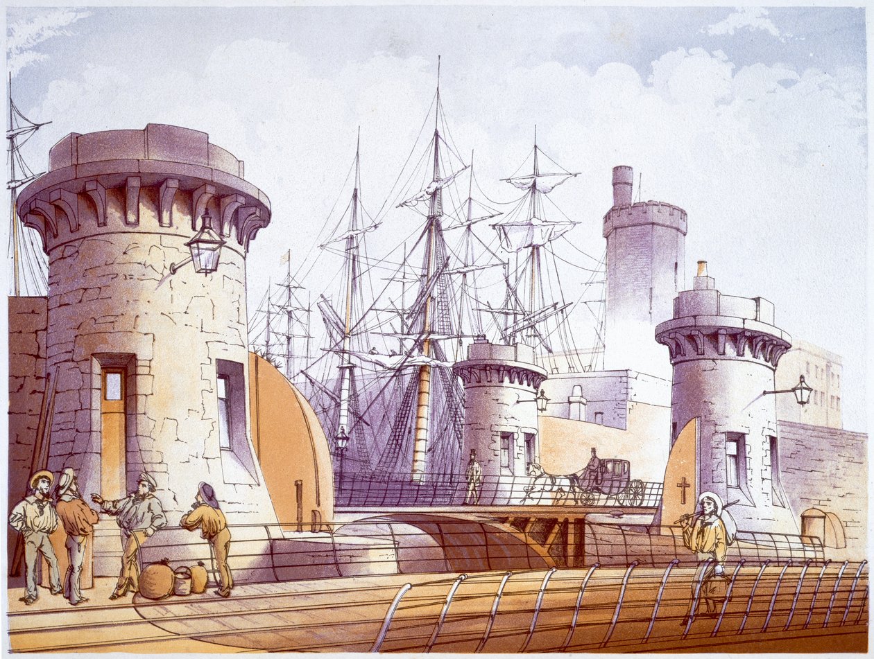 Marinheiros nas docas, Liverpool, 1864 de William Gawin Herdman
