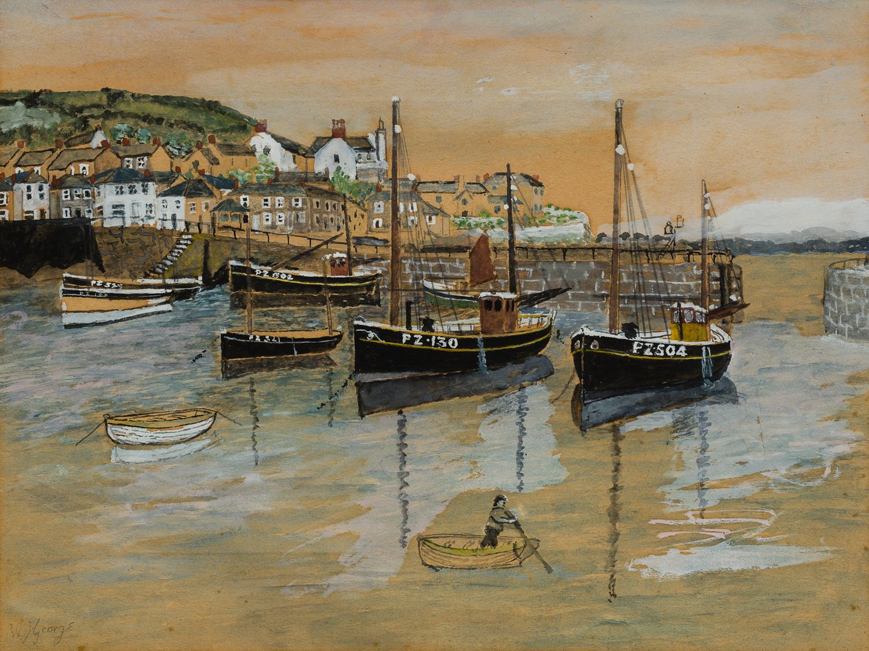 Porto de Mousehole (wc e guache sobre papel) de William George