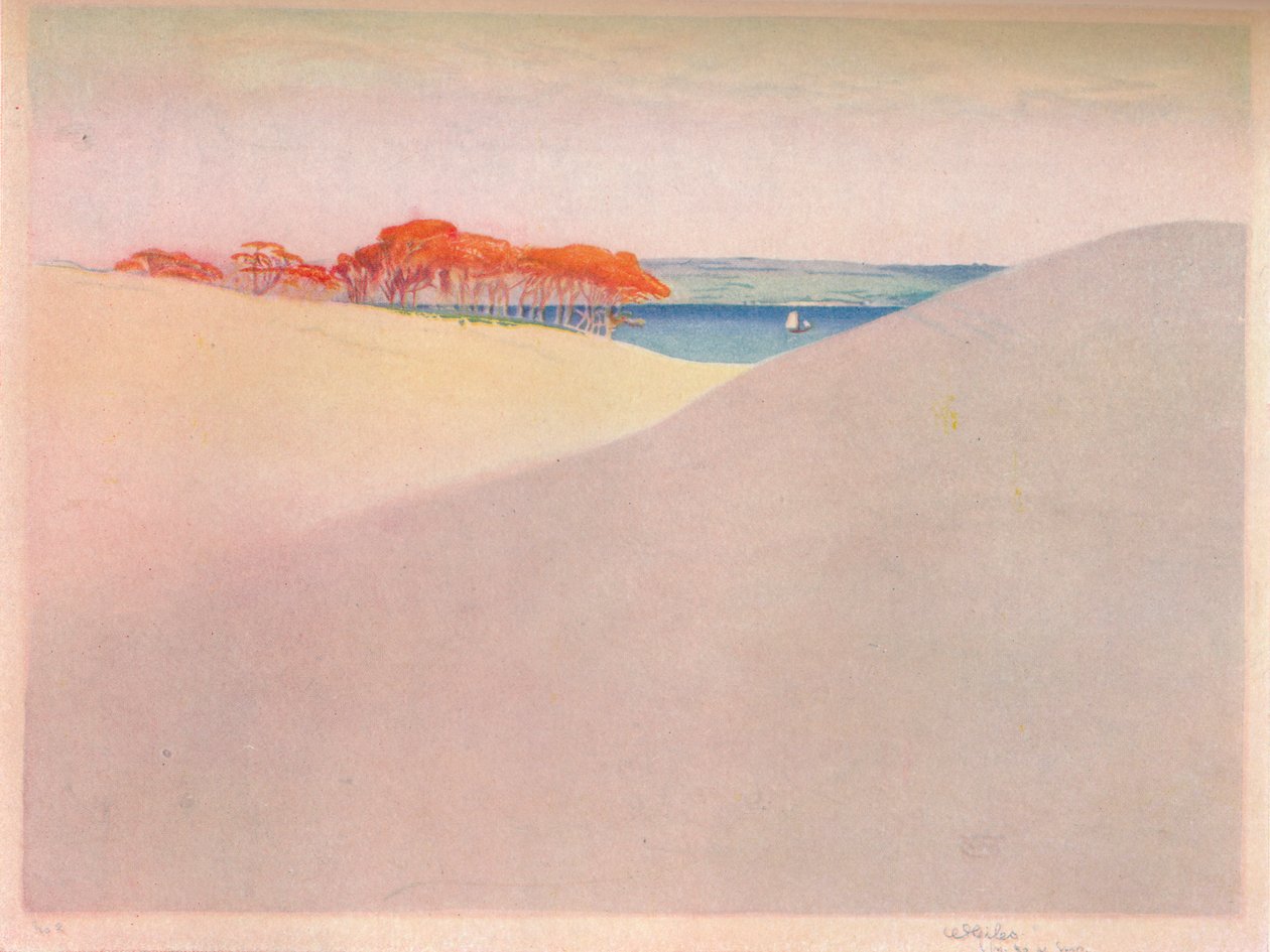 Dunas de areia, Dinamarca, c1917 de William Giles
