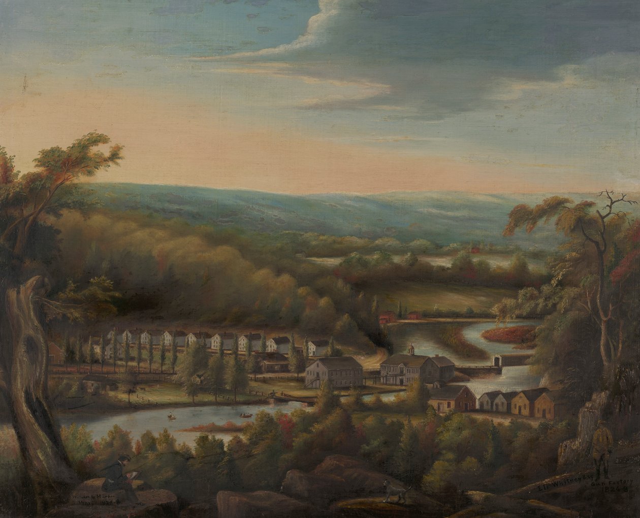 The Eli Whitney Gun Factory, verso: Blacksmith Shoeing Horse de William Giles Munson