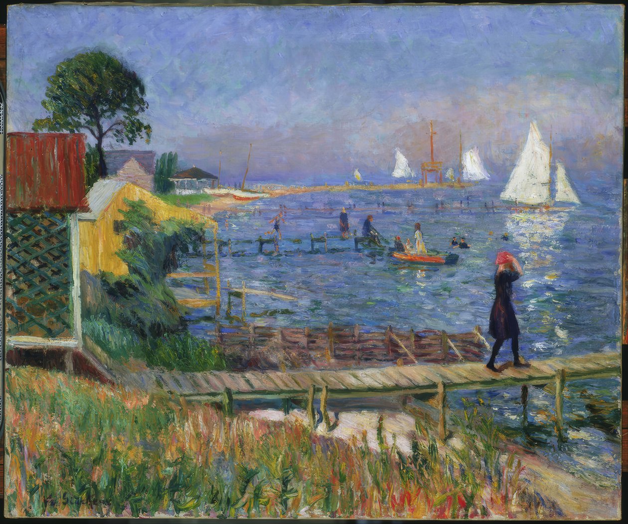 Padres em Bellport de William Glackens