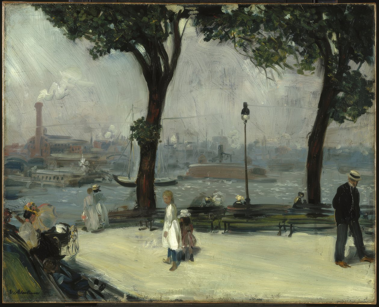 Parque do Rio Leste de William Glackens