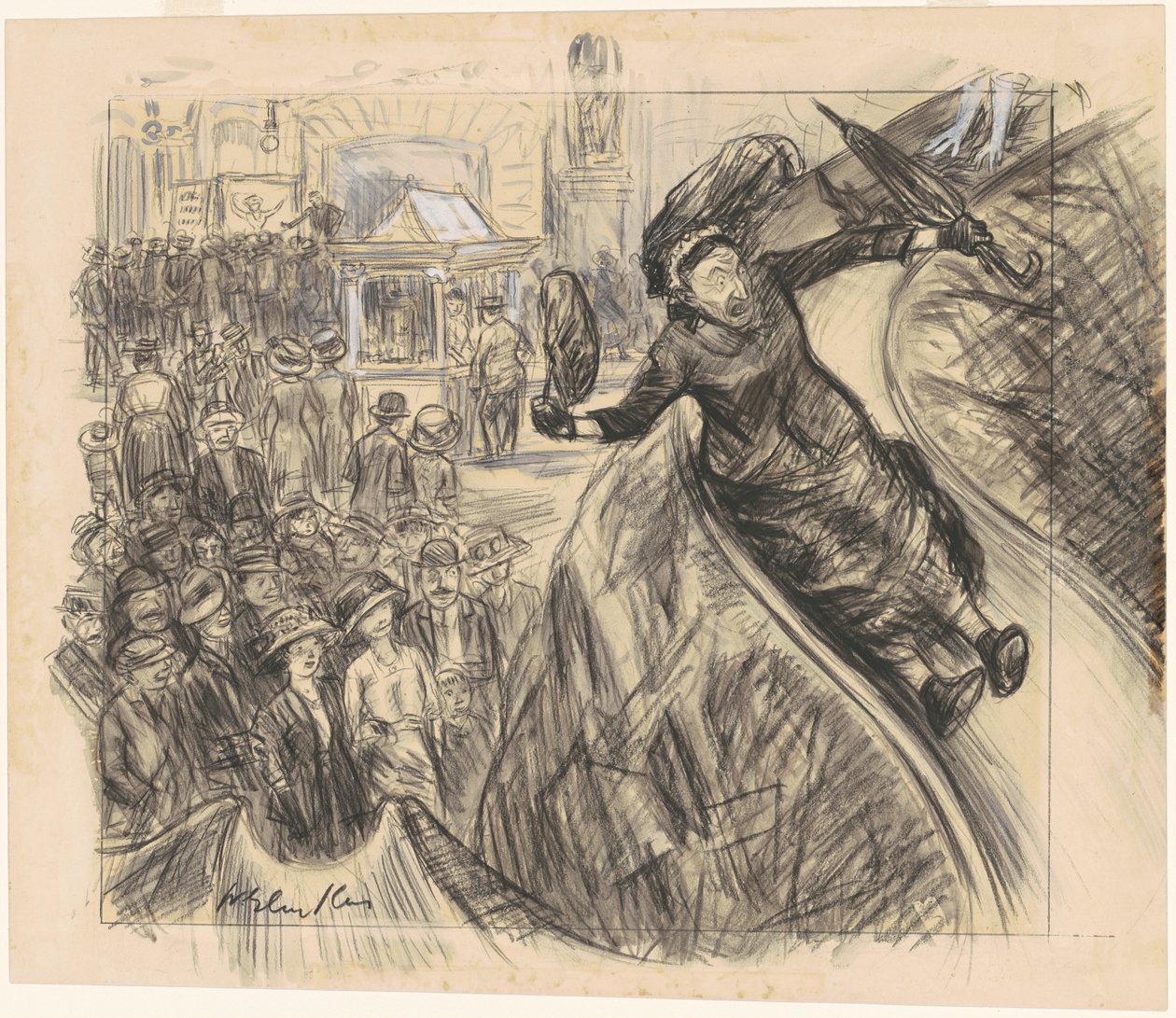 Desci aquele deslizamento mais rápido que o Empire State Express de William Glackens