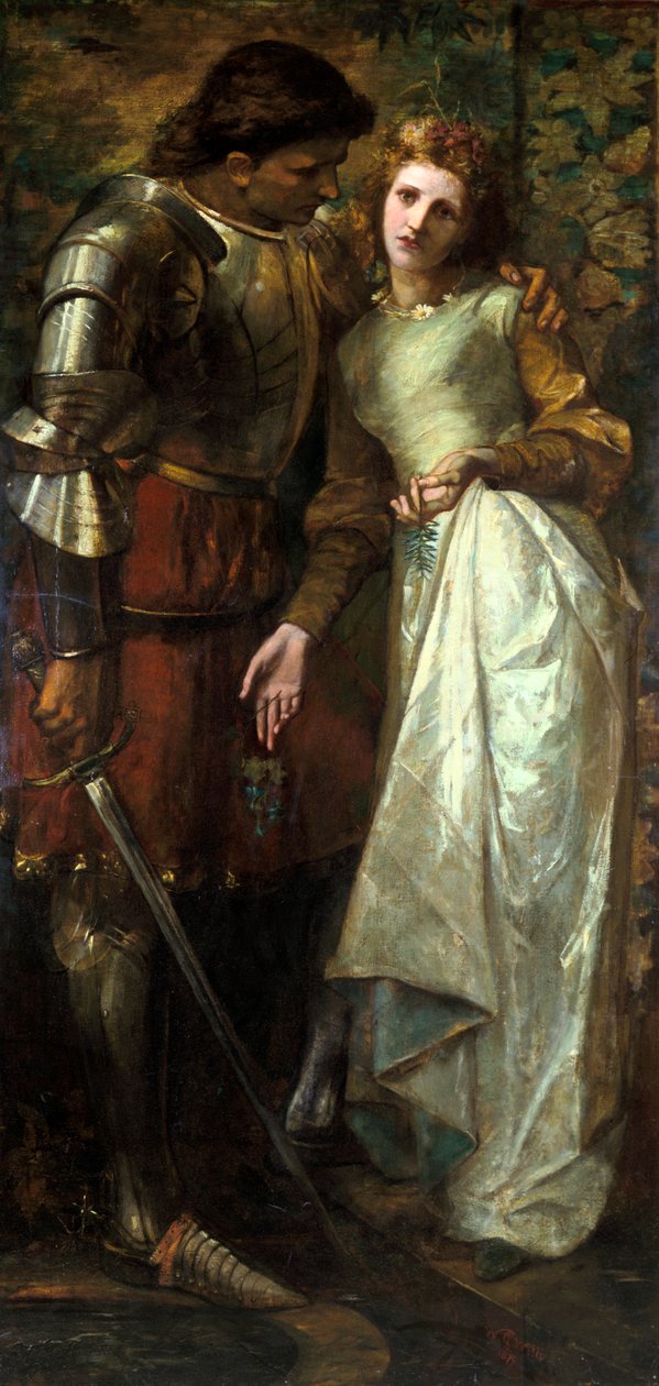 Ophelia e Laertes ou Ophelia Aqui está Rosemary, 1879. de William Gorman Wills