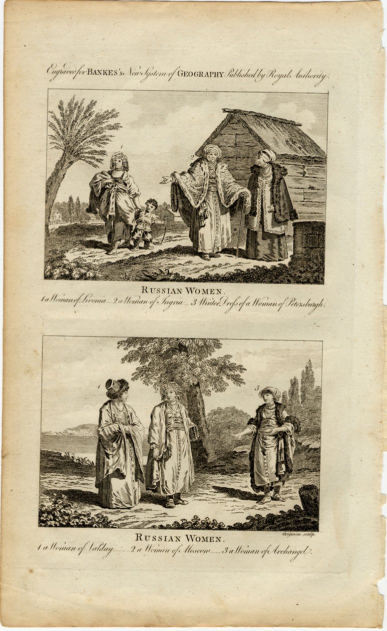 Hábitos das mulheres russas, ca 1730 de William Grainger