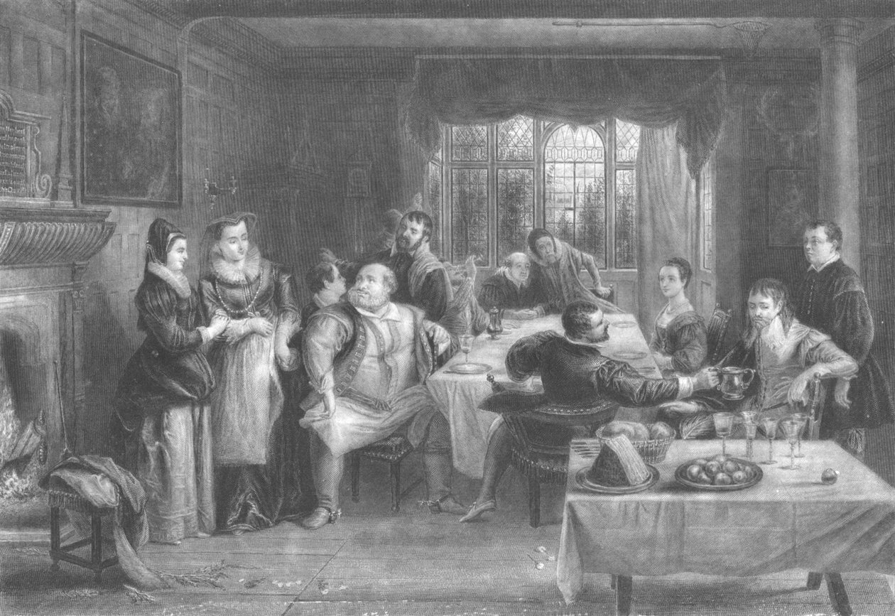 Falstaff e seus amigos, 1868. de William Greatbach