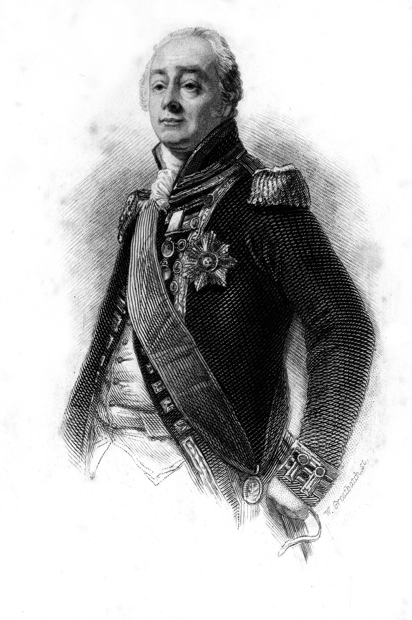 James Saumarez 1759-1836, 1º Barão de Saumarez, 1837. de William Greatbach