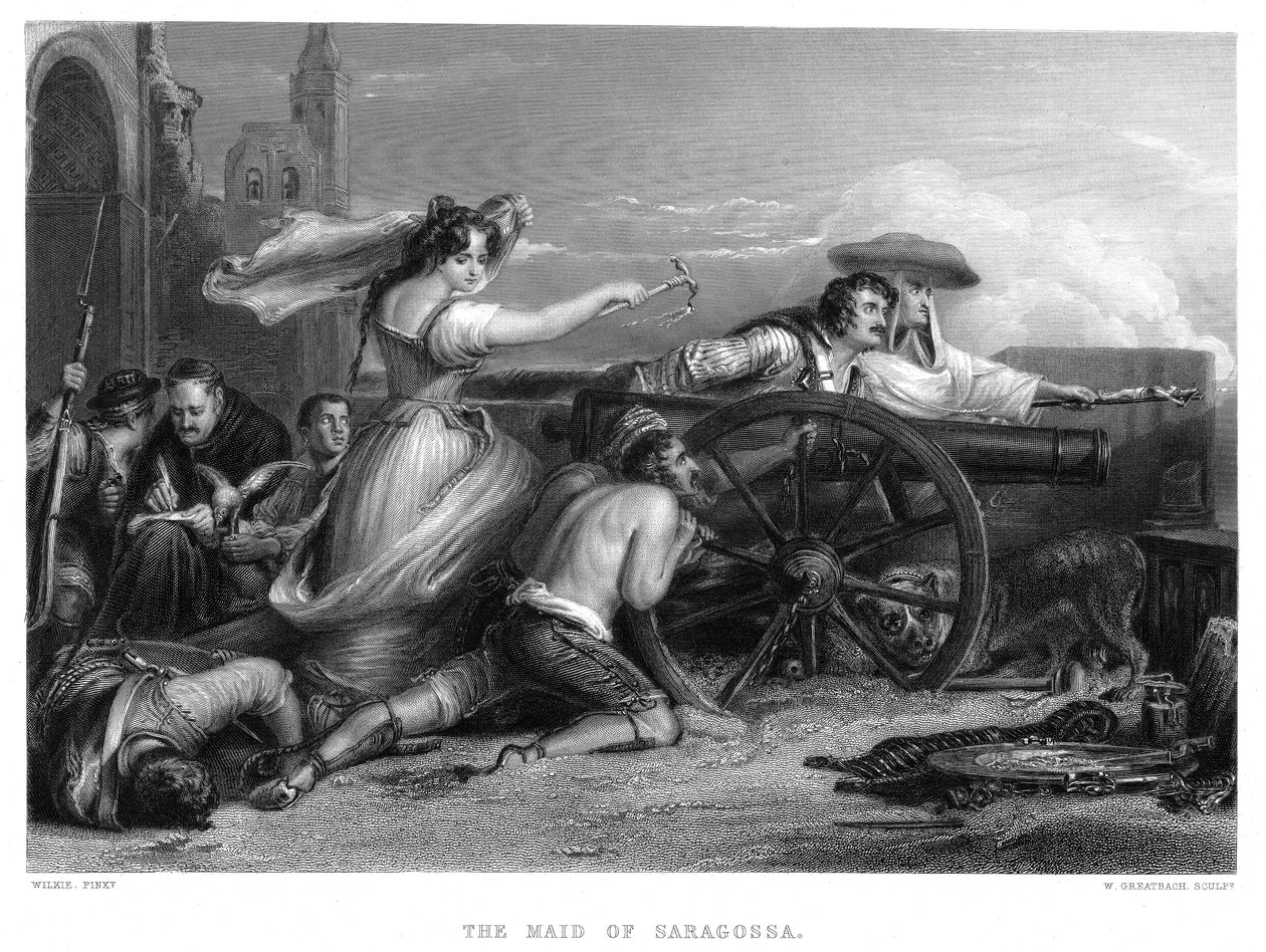 Cerco de Zaragosa, Espanha, Guerra Peninsular, 1808 c1822-c1870 de William Greatbach