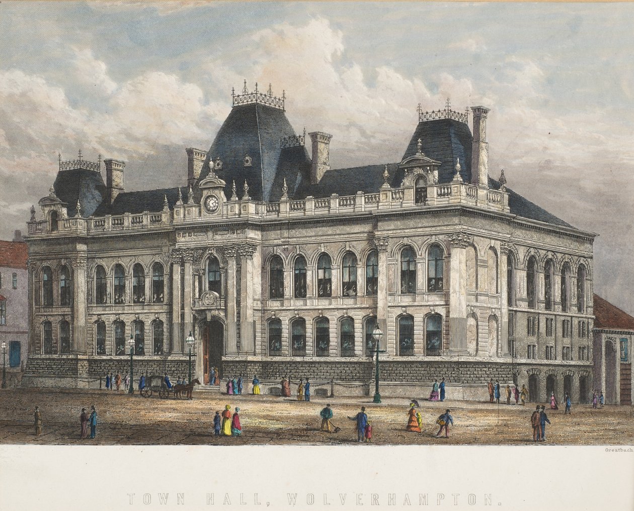 Câmara Municipal, Wolverhampton, c.1871 de William Greatbach