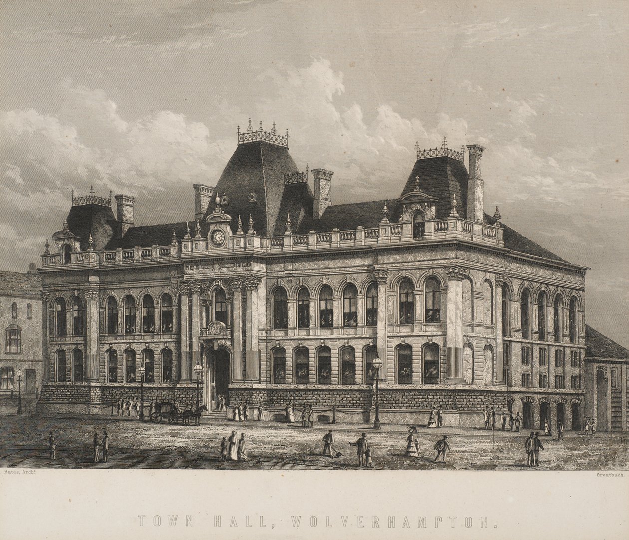 Câmara Municipal, Wolverhampton, c.1871 de William Greatbach