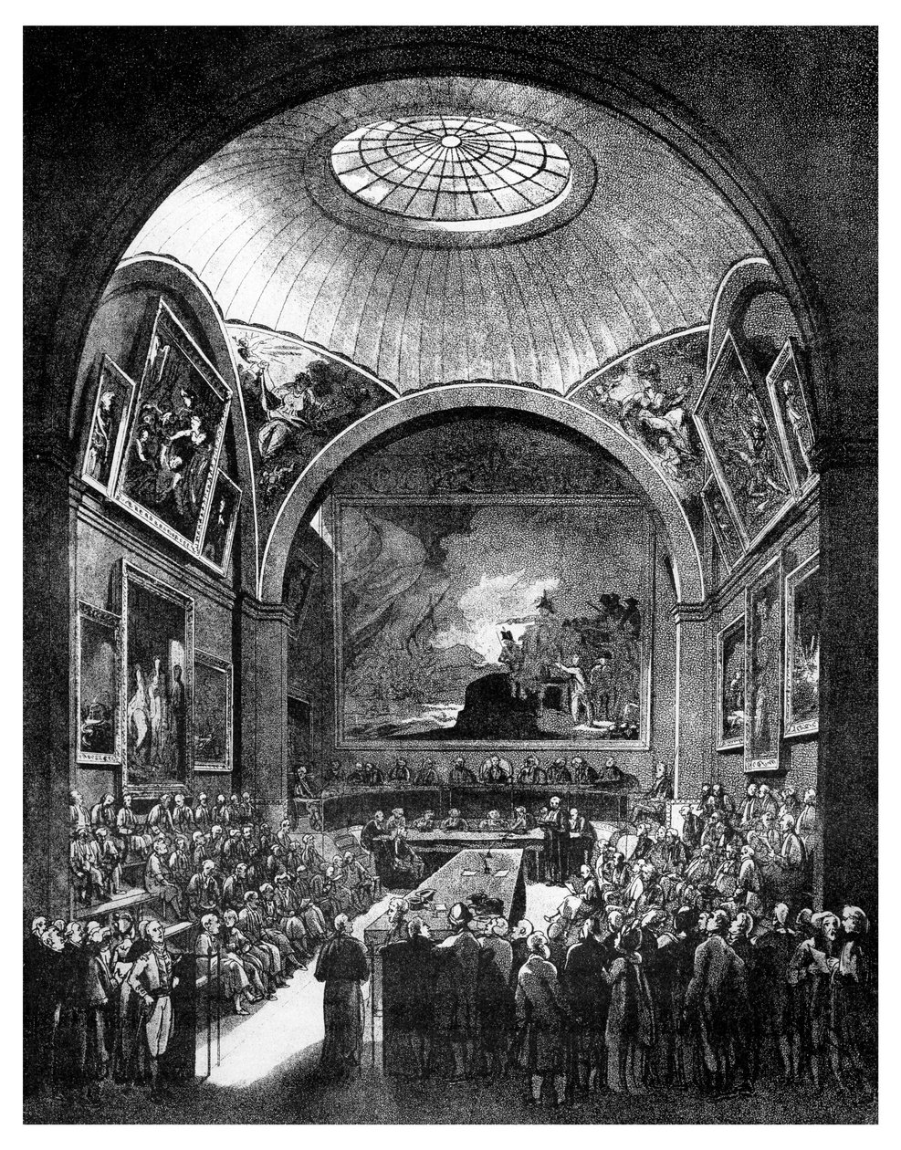 Câmara do Conselho Comum, Guildhall, cidade de Londres, 1886. de William Griggs