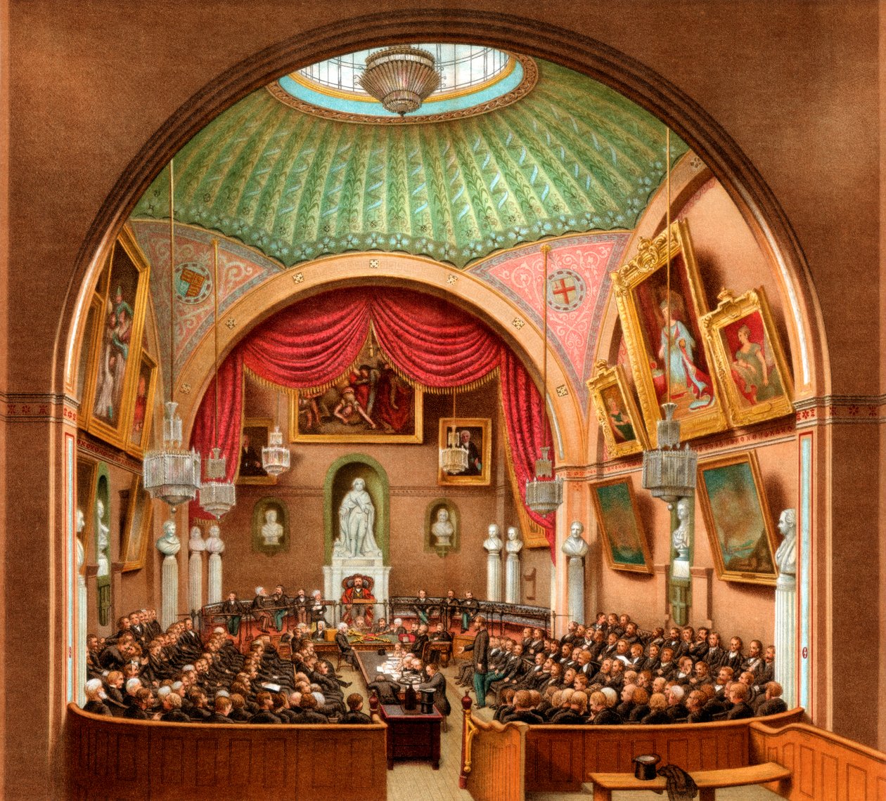 Câmara do Conselho, Guildhall, cidade de Londres, 1886. de William Griggs