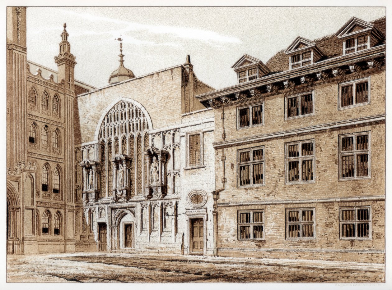 Frente oeste da capela de Guildhall, cidade de Londres, 1886 de William Griggs