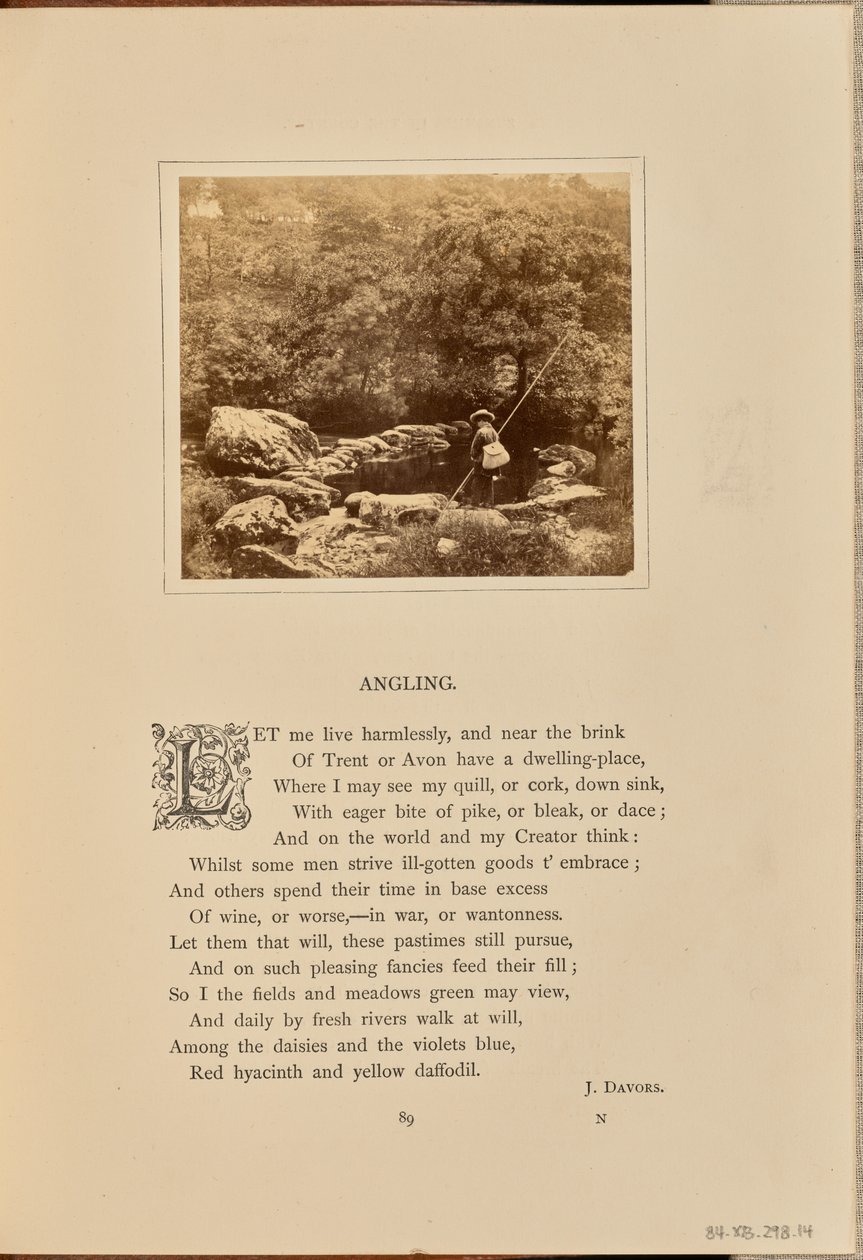 [Um rapaz com uma cana de pesca e um covo, Inglaterra]. de William Grundy