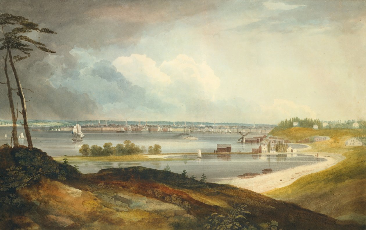 Nova Iorque de Heights, perto de Brooklyn, ca. 1820-23. de William Guy Wall