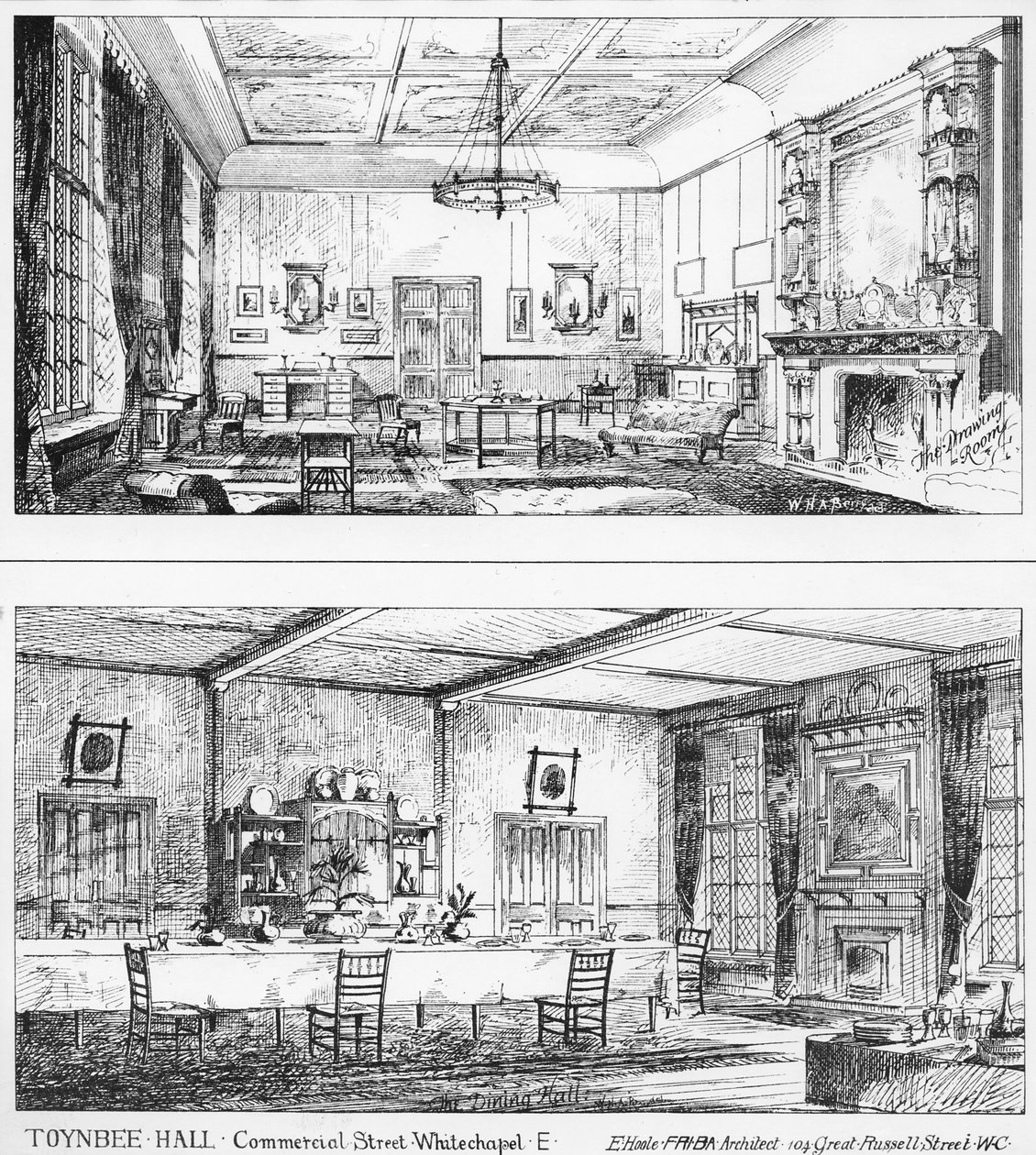 Interior, de, Toynbee, corredor de William H Atkin Berry