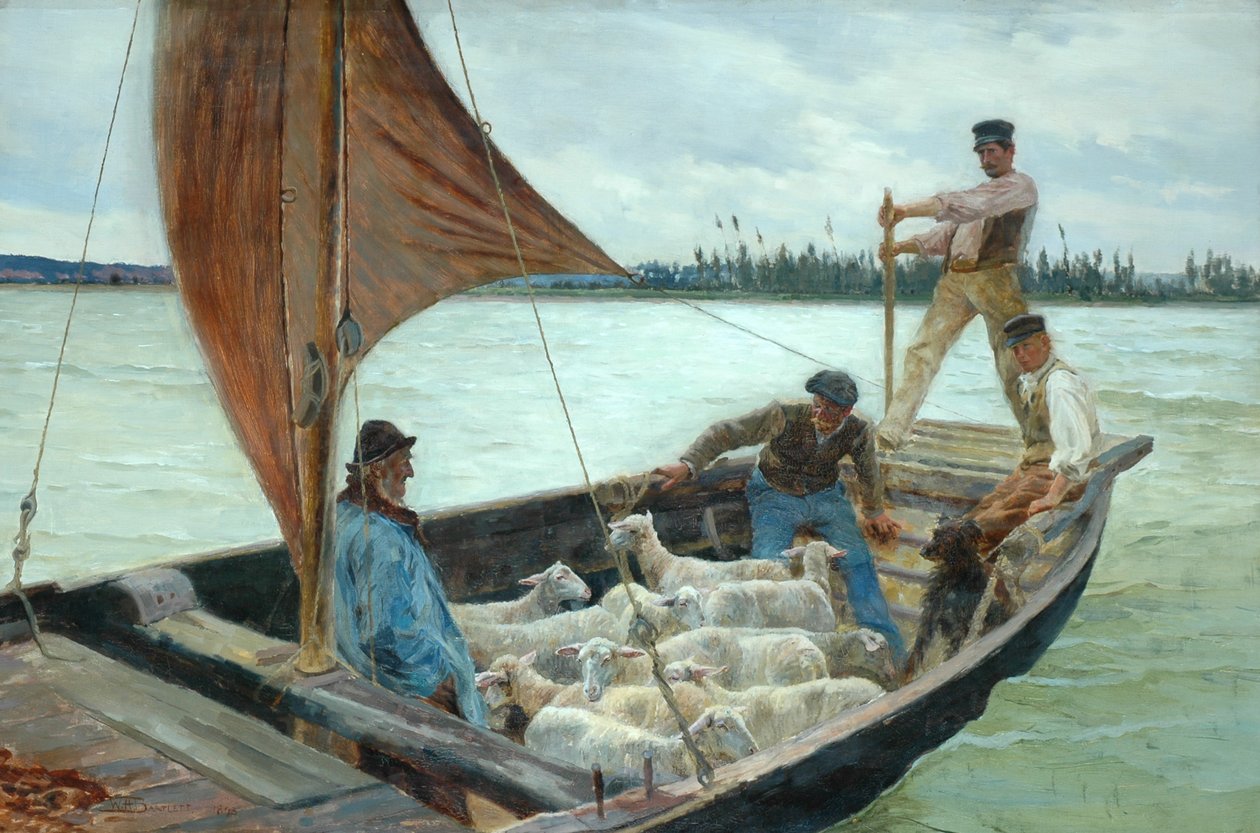 Um cruzamento ventoso, 1893 de William H. Bartlett