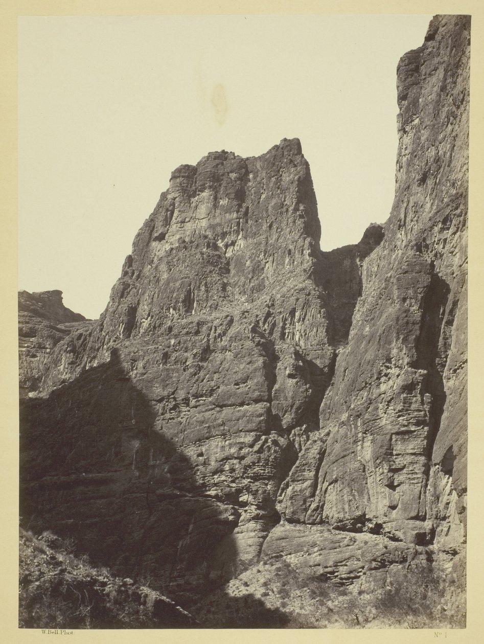 Cañon de Kanab Wash, Rio Colorado, olhando para o sul de William H. Bell