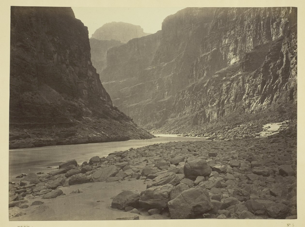 Rio Colorado, boca de Kanab Wash, olhando para oeste de William H. Bell