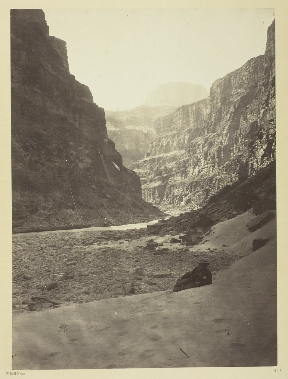 Grand Cañon do rio Colorado, boca de Kanab Wash, olhando para oeste de William H. Bell