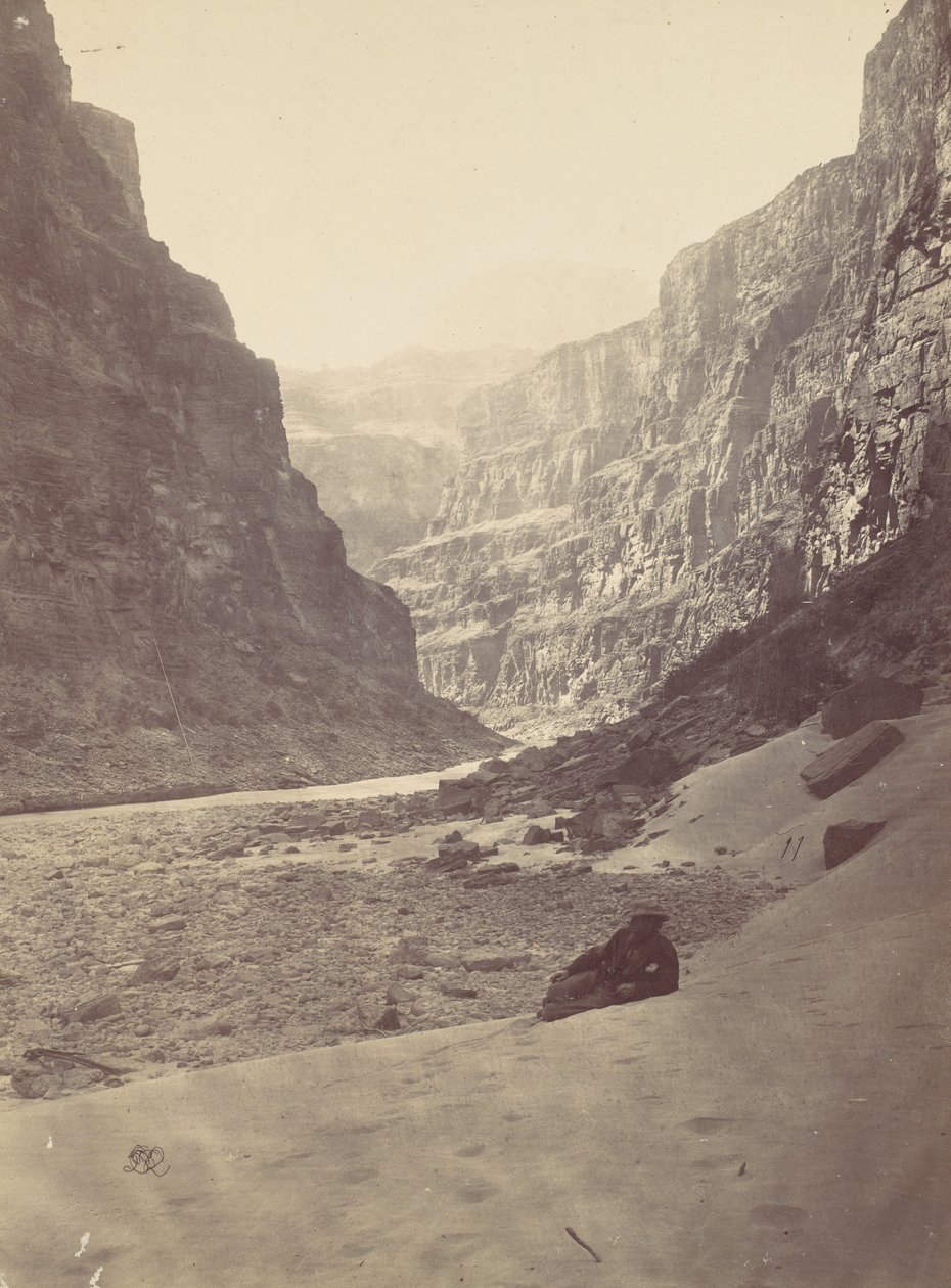 Grand Cañon of the Colorado River, Mouth of Kanab Wash, olhando para Oeste, 1872. de William H. Bell